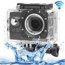H16 1080P Portable WiFi Waterproof Sport Camera, 2.0 inch Screen, Generalplus 4248, 170 A+ Degrees Wide Angle Lens, Support TF Card(Black)