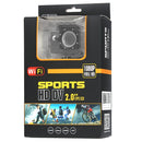 H16 1080P Portable WiFi Waterproof Sport Camera, 2.0 inch Screen, Generalplus 4248, 170 A+ Degrees Wide Angle Lens, Support TF Card(Black)