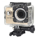 H16 1080P Portable WiFi Waterproof Sport Camera, 2.0 inch Screen, Generalplus 4248, 170 A+ Degrees Wide Angle Lens, Support TF Card(Gold)