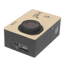H16 1080P Portable WiFi Waterproof Sport Camera, 2.0 inch Screen, Generalplus 4248, 170 A+ Degrees Wide Angle Lens, Support TF Card(Gold)
