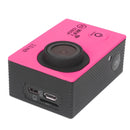 H16 1080P Portable WiFi Waterproof Sport Camera, 2.0 inch Screen, Generalplus 4248, 170 A+ Degrees Wide Angle Lens, Support TF Card(Magenta)