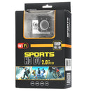 H16 1080P Portable WiFi Waterproof Sport Camera, 2.0 inch Screen, Generalplus 4248, 170 A+ Degrees Wide Angle Lens, Support TF Card(White)