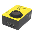 H16 1080P Portable WiFi Waterproof Sport Camera, 2.0 inch Screen, Generalplus 4248, 170 A+ Degrees Wide Angle Lens, Support TF Card(Yellow)