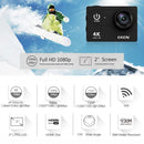 EKEN H9R Ultra HD 4K WiFi Sport Camera with Remote Control & Waterproof Case, Ambarella A12S75, 2.0 inch LCD Screen, 170 Degree Wide Angle 6G+1IR Lens(Black)