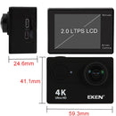 EKEN H9R Ultra HD 4K WiFi Sport Camera with Remote Control & Waterproof Case, Ambarella A12S75, 2.0 inch LCD Screen, 170 Degree Wide Angle 6G+1IR Lens(Black)
