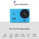 HAMTOD H9A HD 4K WiFi Sport Camera with Waterproof Case, Generalplus 4247, 2.0 inch LCD Screen, 120 Degree Wide Angle Lens (Gold)