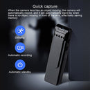 Back Clip Design 1080P HD Camera Voice Control Recording Machine, Support Motion Detection, Infrared Night Vision, 180 Degrees Rotation Camera, TF Card(Black)