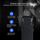 Back Clip Design 1080P HD Camera Voice Control Recording Machine, Support Motion Detection, Infrared Night Vision, 180 Degrees Rotation Camera, TF Card(Black)