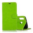 Crazy Horse Texture Horizontal Flip Leather Case with Holder & Card Slots & Wallet & Photo Frame for Galaxy A40(Green)