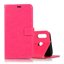 Crazy Horse Texture Horizontal Flip Leather Case with Holder & Card Slots & Wallet & Photo Frame for Galaxy A40(Magenta)
