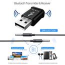 MSD168 2 in 1 Bluetooth Transmitter Receiver Mini 3.5mm AUX Stereo Wireless Bluetooth 5.0 Adapter For Car TV PC MP3
