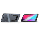 Shockproof PC + TPU Case for Galaxy S10 5G, with Holder(Navy Blue)
