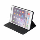 iPad Mini 1 / Mini 2 / Mini 3 Fabric Texture Horizontal Left and Right Open Solid Leather Case with Sleep Belt Bracket(Blue)