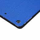 iPad Mini 1 / Mini 2 / Mini 3 Fabric Texture Horizontal Left and Right Open Solid Leather Case with Sleep Belt Bracket(Blue)
