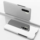 Electroplating Mirror Horizontal Flip Leather Case for Huawei P30 Pro, with Holder(Silver)