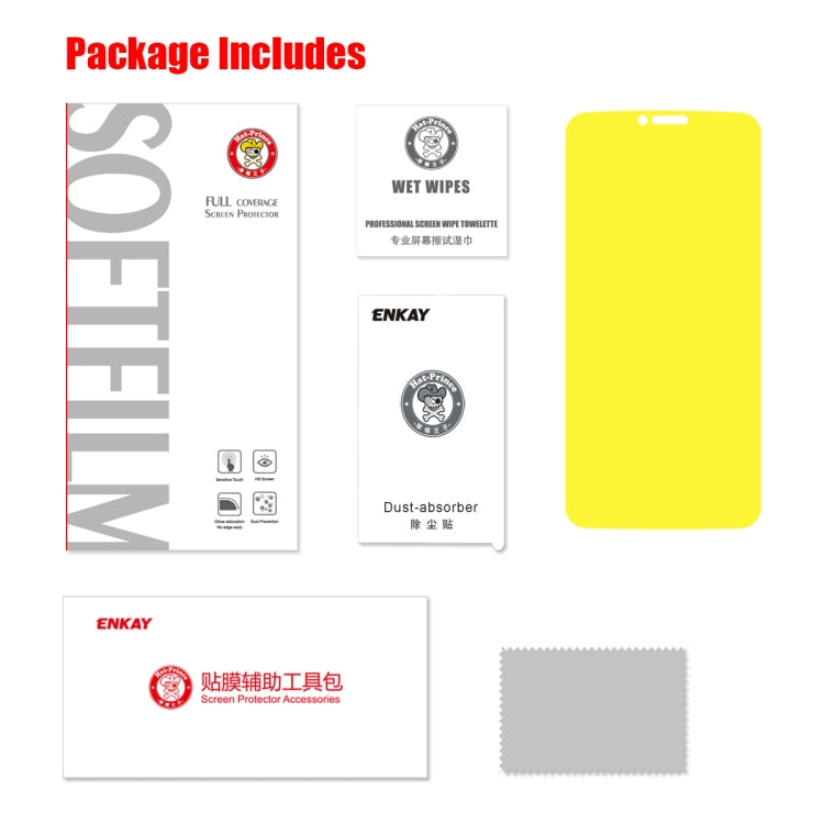 ENKAY Hat-Prince 0.1mm 3D Full Screen Protector Explosion-proof Hydrogel Film For Motorola Moto G7 Power