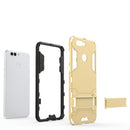 Shockproof PC + TPU Case for Huawei Nova 2 Plus, with Holder(Navy Blue)