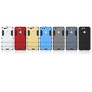 Shockproof PC + TPU Case for Huawei Nova 2 Plus, with Holder(Navy Blue)