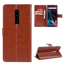 Retro Crazy Horse Texture Horizontal Flip Leather Case for OnePlus 7 Pro, with Holder & Card Slots & Photo Frame(Brown)