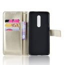 Retro Crazy Horse Texture Horizontal Flip Leather Case for OnePlus 7 Pro, with Holder & Card Slots & Photo Frame(Gold)