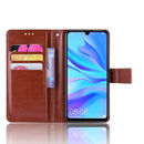 Retro Crazy Horse Texture Horizontal Flip Leather Case for Huawei Enjoy 9s (P Smart+ 2019) , with Holder & Card Slots & Photo Frame(brown)