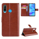 Retro Crazy Horse Texture Horizontal Flip Leather Case for Huawei Enjoy 9s (P Smart+ 2019) , with Holder & Card Slots & Photo Frame(brown)