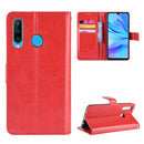 Retro Crazy Horse Texture Horizontal Flip Leather Case for Huawei Enjoy 9s (P Smart+ 2019) , with Holder & Card Slots & Photo Frame(red)