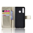 Retro Crazy Horse Texture Horizontal Flip Leather Case for Huawei Enjoy 9s (P Smart+ 2019) , with Holder & Card Slots & Photo Frame(gold)