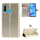 Retro Crazy Horse Texture Horizontal Flip Leather Case for Huawei Enjoy 9s (P Smart+ 2019) , with Holder & Card Slots & Photo Frame(gold)
