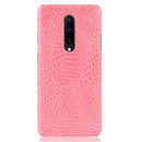 Shockproof Crocodile Texture PC + PU Case for OnePlus 7 Pro(Pink)