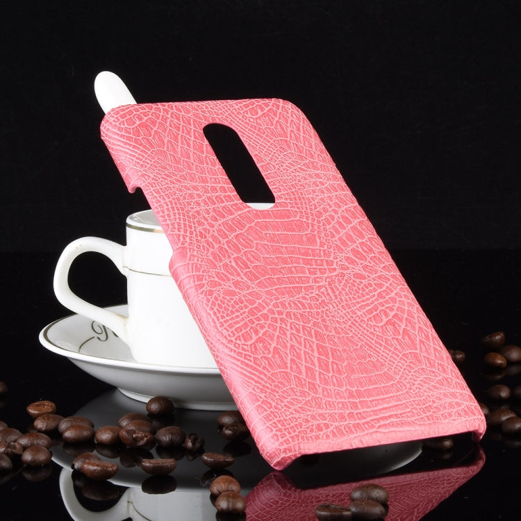 Shockproof Crocodile Texture PC + PU Case for OnePlus 7 Pro(Pink)