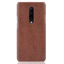 Shockproof Crocodile Texture PC + PU Case for OnePlus 7 Pro(Brown)