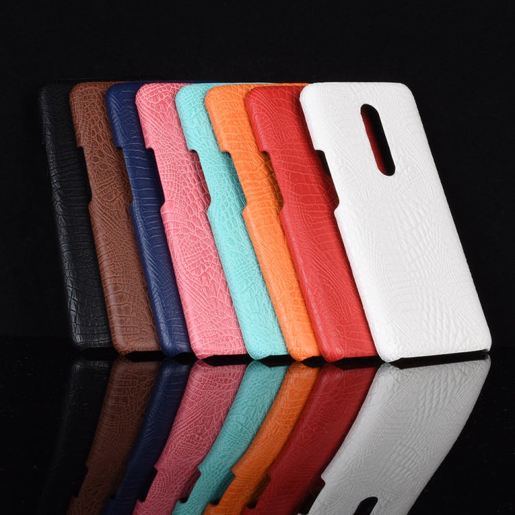 Shockproof Crocodile Texture PC + PU Case for OnePlus 7 Pro(Brown)