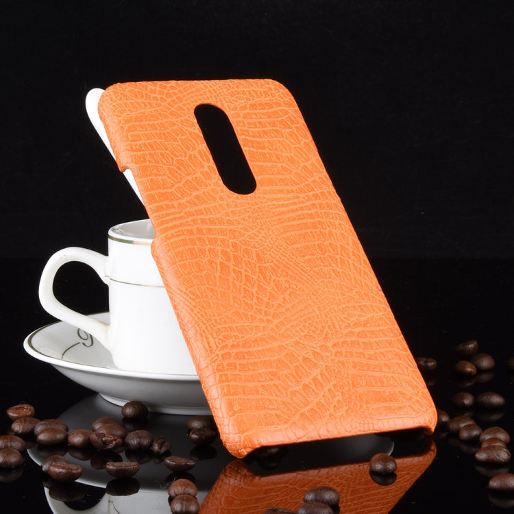 Shockproof Crocodile Texture PC + PU Case for OnePlus 7 Pro(Orange)