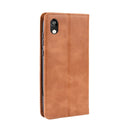 Magnetic Buckle Retro Crazy Horse Texture Horizontal Flip Leather Case for Huawei Y5 (2019), with Holder & Card Slots & Photo Frame(Brown)