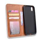Magnetic Buckle Retro Crazy Horse Texture Horizontal Flip Leather Case for Huawei Y5 (2019), with Holder & Card Slots & Photo Frame(Brown)