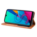 Magnetic Buckle Retro Crazy Horse Texture Horizontal Flip Leather Case for Huawei Y5 (2019), with Holder & Card Slots & Photo Frame(Brown)
