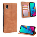 Magnetic Buckle Retro Crazy Horse Texture Horizontal Flip Leather Case for Huawei Y5 (2019), with Holder & Card Slots & Photo Frame(Brown)