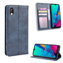 Magnetic Buckle Retro Crazy Horse Texture Horizontal Flip Leather Case for Huawei Y5 (2019), with Holder & Card Slots & Photo Frame(Blue)