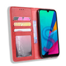 Magnetic Buckle Retro Crazy Horse Texture Horizontal Flip Leather Case for Huawei Y5 (2019), with Holder & Card Slots & Photo Frame(Red)