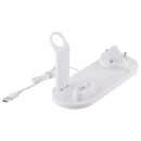 HQ-UD15 5 in 1 Micro USB + USB-C / Type-C + 8 Pin Interface Phone Charging Base with 8 Pin Earphone Charging Interface & Watch Stand(White)