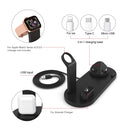 HQ-UD15 5 in 1 Micro USB + USB-C / Type-C + 8 Pin Interface Phone Charging Base with 8 Pin Earphone Charging Interface & Watch Stand(White)