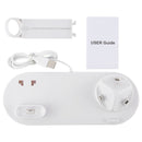 HQ-UD15 5 in 1 Micro USB + USB-C / Type-C + 8 Pin Interface Phone Charging Base with 8 Pin Earphone Charging Interface & Watch Stand(White)