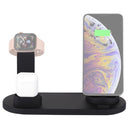 HQ-UD15 5 in 1 Micro USB + USB-C / Type-C + 8 Pin Interface Phone Charging Base with 8 Pin Earphone Charging Interface & Watch Stand (Black)