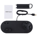 HQ-UD15 5 in 1 Micro USB + USB-C / Type-C + 8 Pin Interface Phone Charging Base with 8 Pin Earphone Charging Interface & Watch Stand (Black)