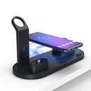 HQ-UD15 Rotatable Charging Base with Stand for Mobile Phones / iWatches / AirPods, Not Support Wireless Charging (Black)