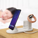 HQ-UD15 Rotatable Charging Base with Stand for Mobile Phones / iWatches / AirPods, Not Support Wireless Charging (Black)