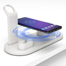 HQ-UD15 Rotatable Wireless Charging Base with Stand for Phones / iWatches / AirPods (Silver)