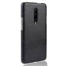 Shockproof Litchi Texture PC + PU Case for OnePlus 7 Pro(Black)