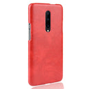 Shockproof Litchi Texture PC + PU Case for OnePlus 7 Pro(Red)